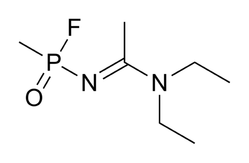 Potential structure of Novichok A-230. Based on Vil S. Mirzayanov, State Secrets: An Insider's Chronicle of the Russian Chemical Weapons Program, Denver, Outskirts Press, (src Wikimedia Commons)