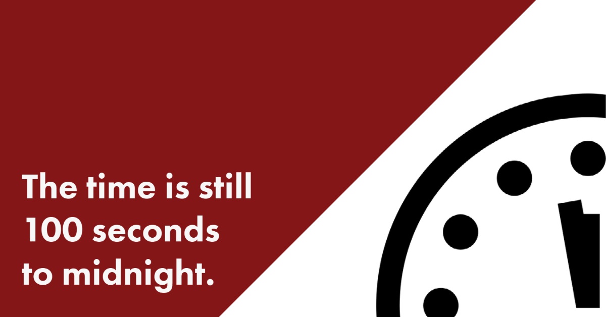 The Time is Still 100 Seconds to Midnight
